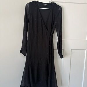 Express Black Long Sleeve Dress